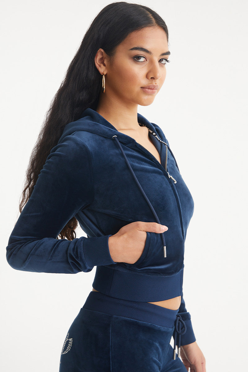 Leo Customizable Big Bling Velour Hoodie - Image 4