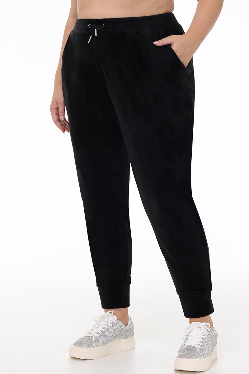 Plus-Size Big Bling Velour Jogger - Image 3