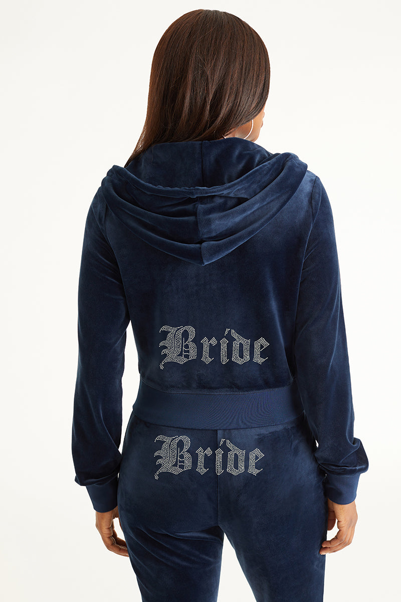 Bride Customizable Big Bling Velour Hoodie - Image 3