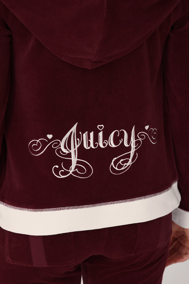 Sweetheart Cotton Velour Hoodie - Image 4