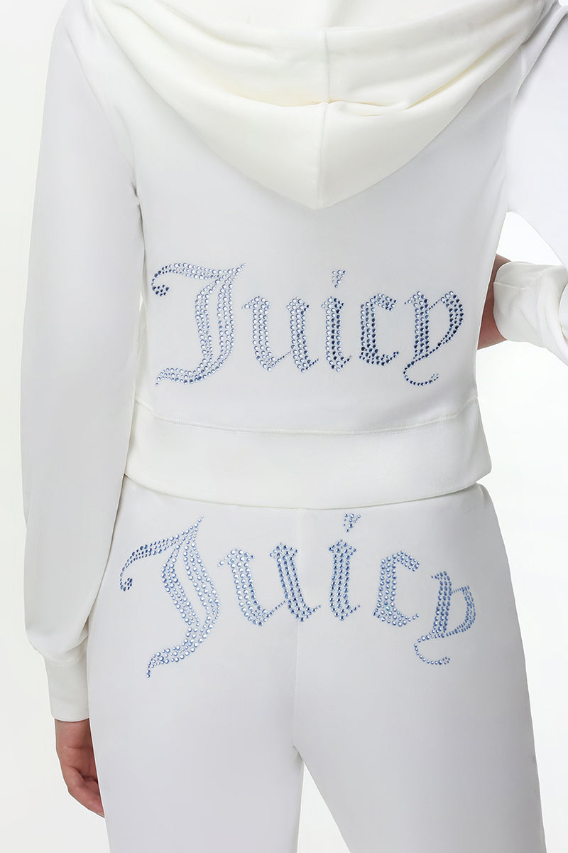 Technicolor Customizable Big Bling Velour Hoodie - Image 2