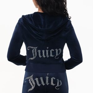 Technicolor Customizable Big Bling Velour Hoodie