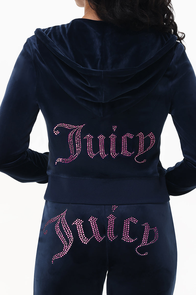 Technicolor Customizable Big Bling Velour Hoodie - Image 6