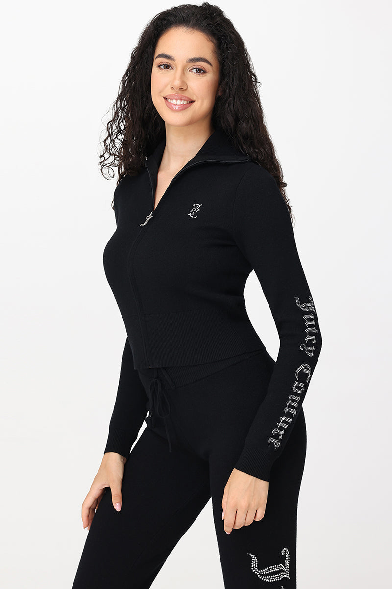Small Bling Knit Cropped Jacket - Image 5