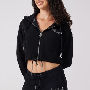 Angel Couture Cropped Fleece Hoodie