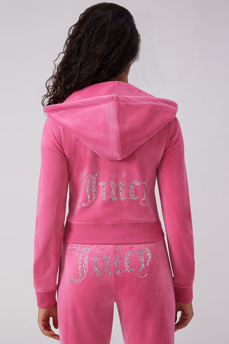 Angel Couture Big Bling Velour Hoodie - Image 2