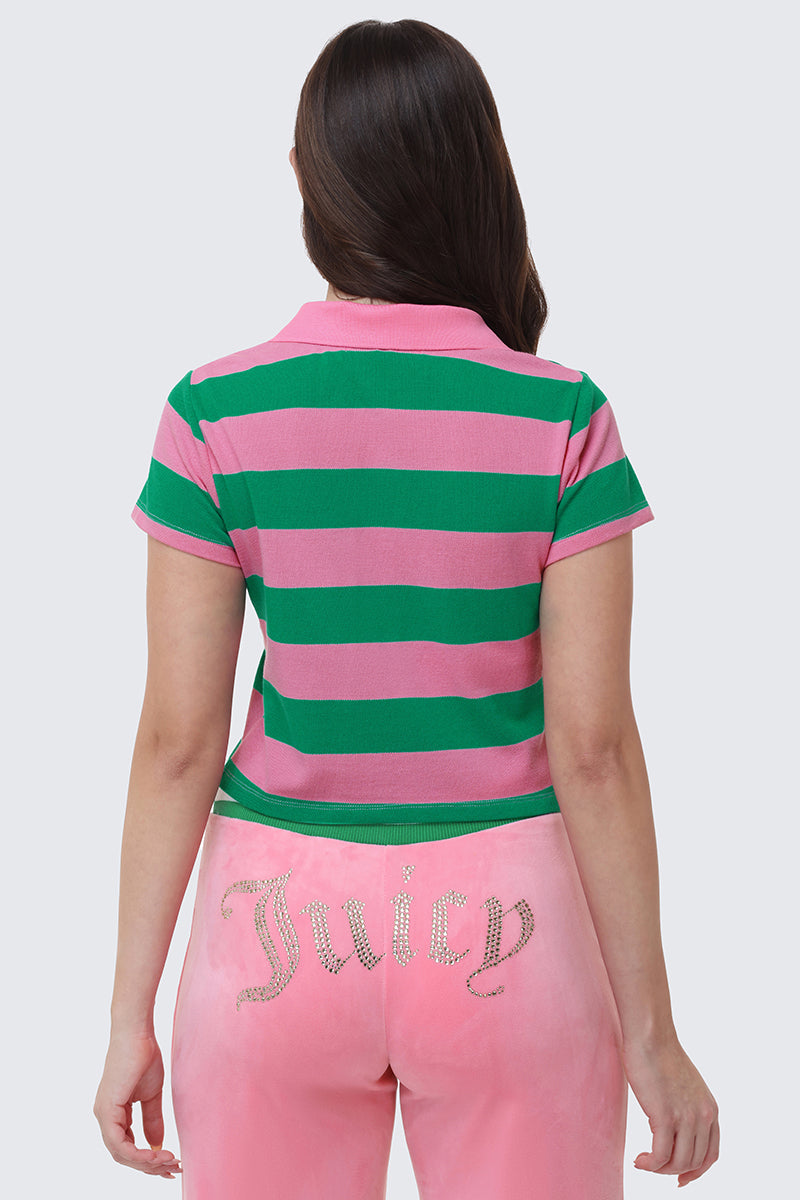 Stripe Embroidered Baby Polo - Image 3