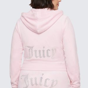 Plus-Size OG Big Bling Velour Hoodie