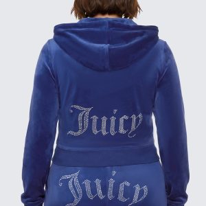Plus-Size OG Big Bling Velour Hoodie