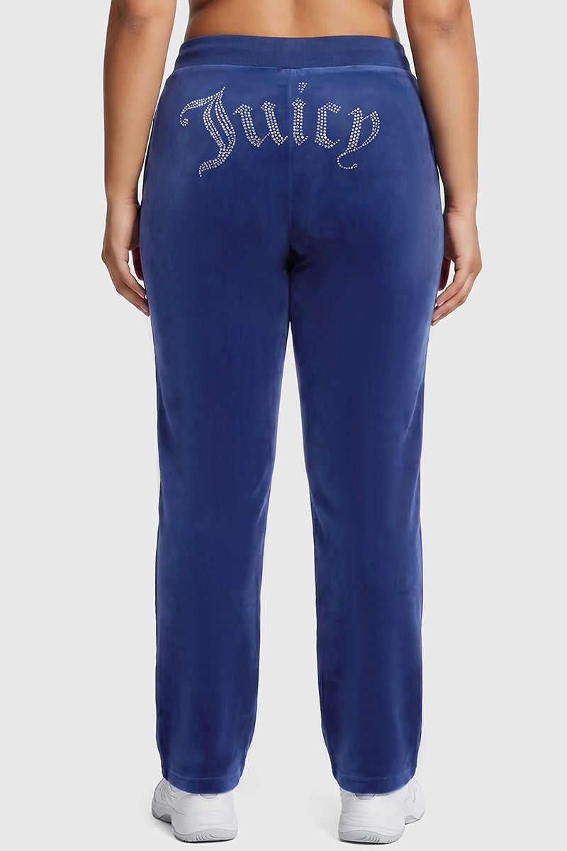 Plus-Size OG Big Bling Velour Track Pants