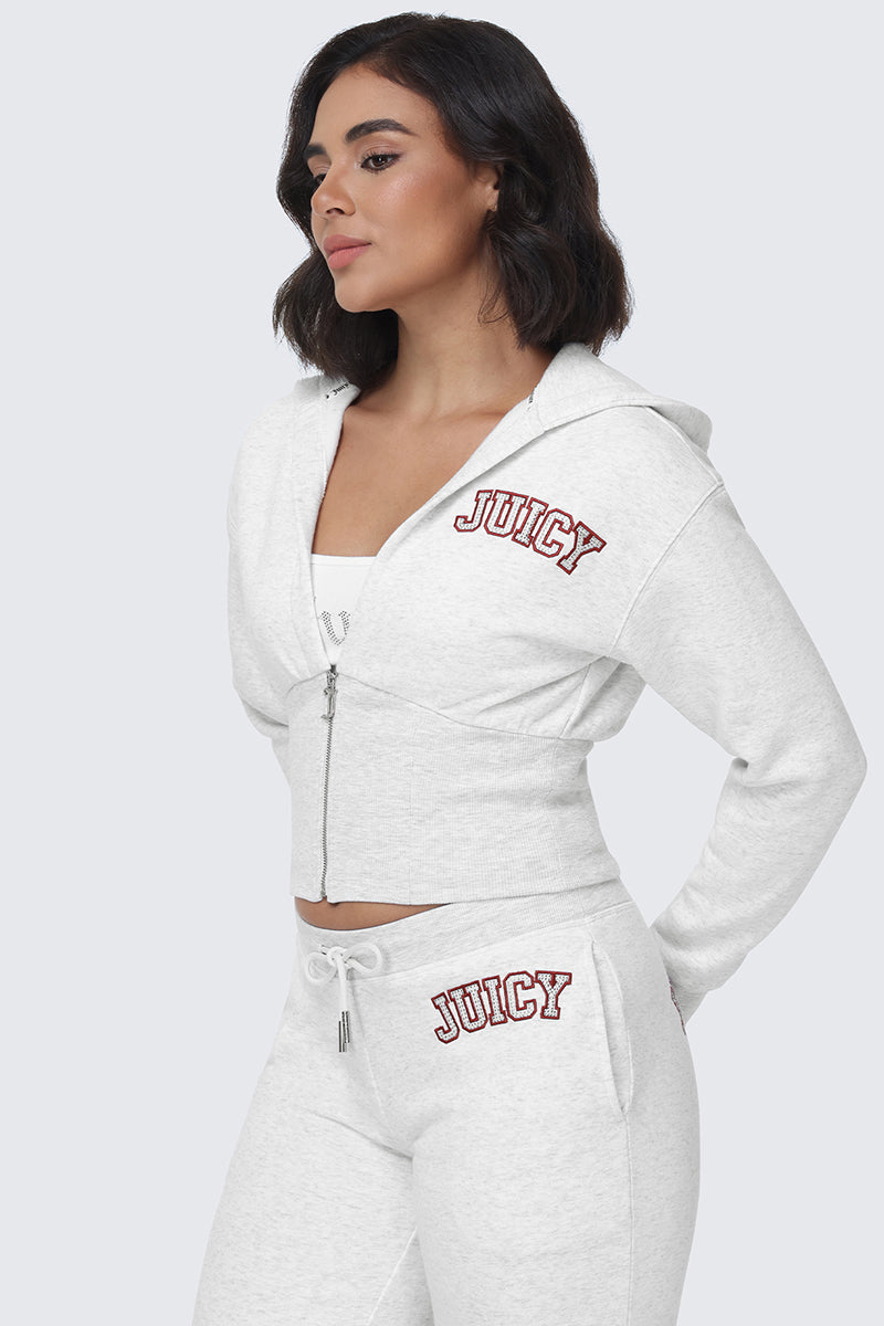 Small Bling Fleece Quarter Zip Hoodie - Image 8