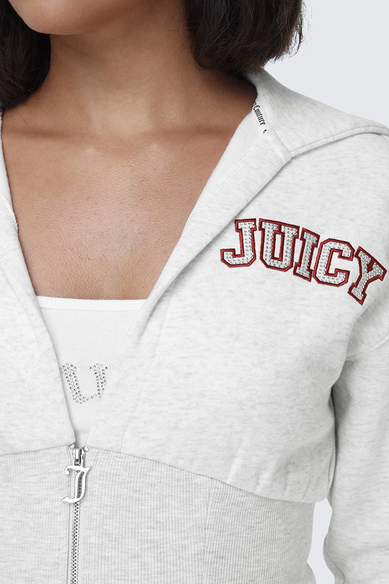 Small Bling Fleece Quarter Zip Hoodie - Image 6