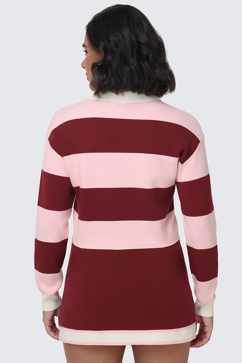 Small Bling Knit Cropped Polo - Image 2