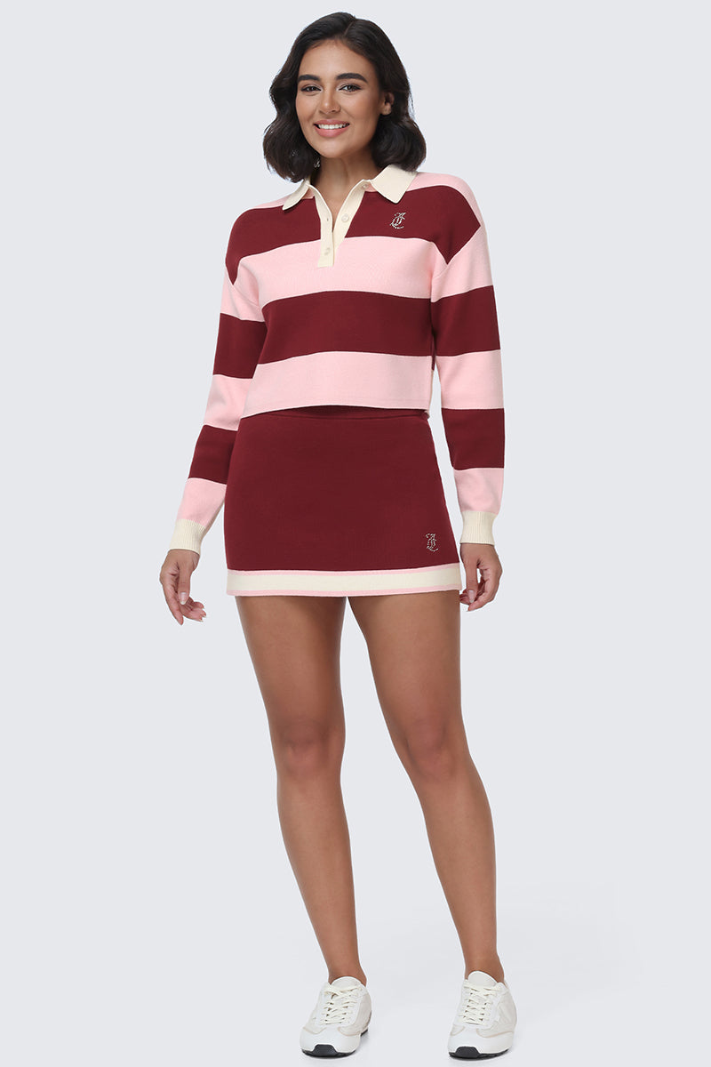 Small Bling Knit Cropped Polo - Image 5