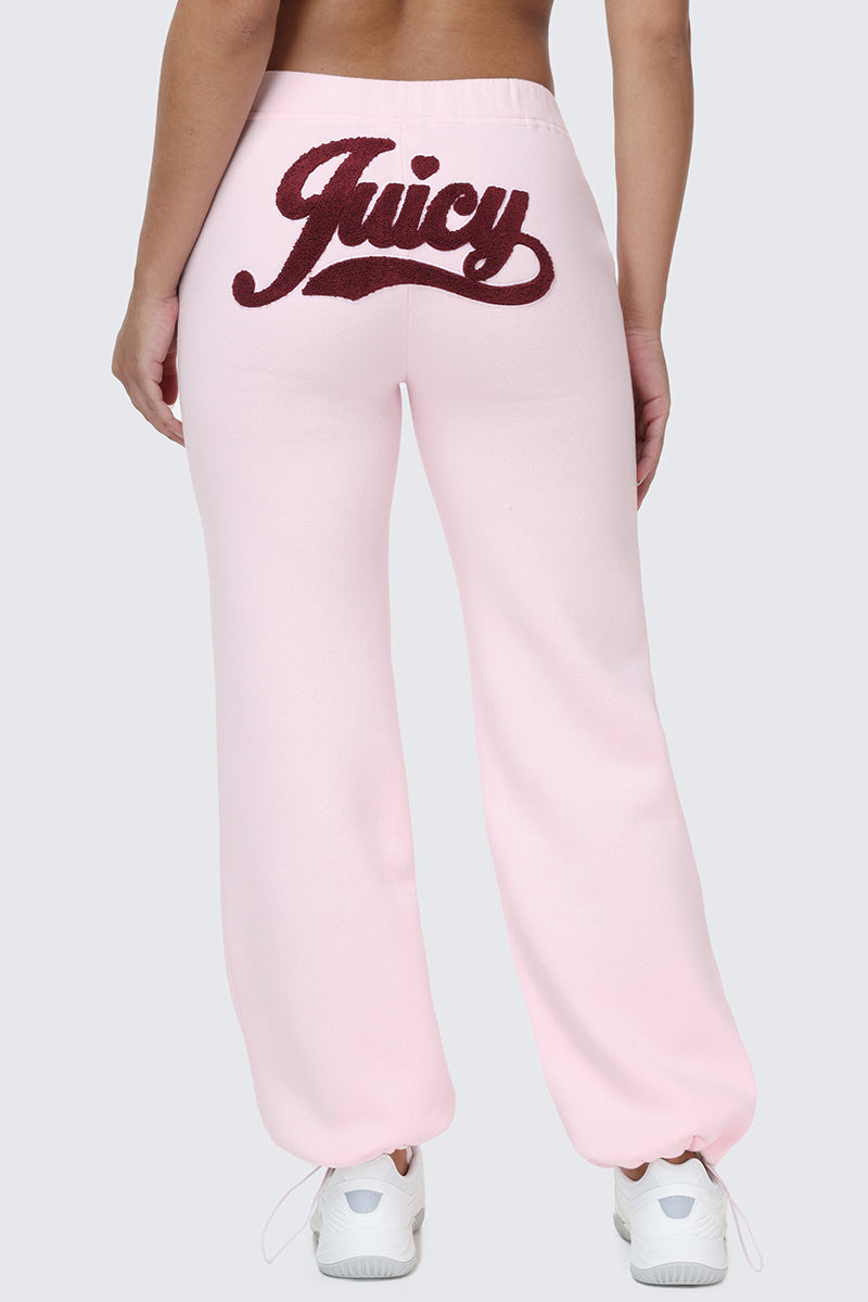 Embroidered Knit Bubble Leg Pants