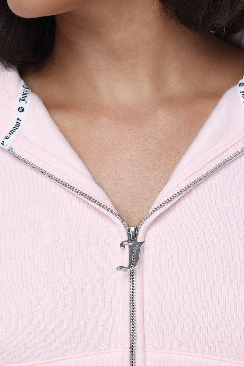 Embroidered Knit Cropped Hoodie - Image 4