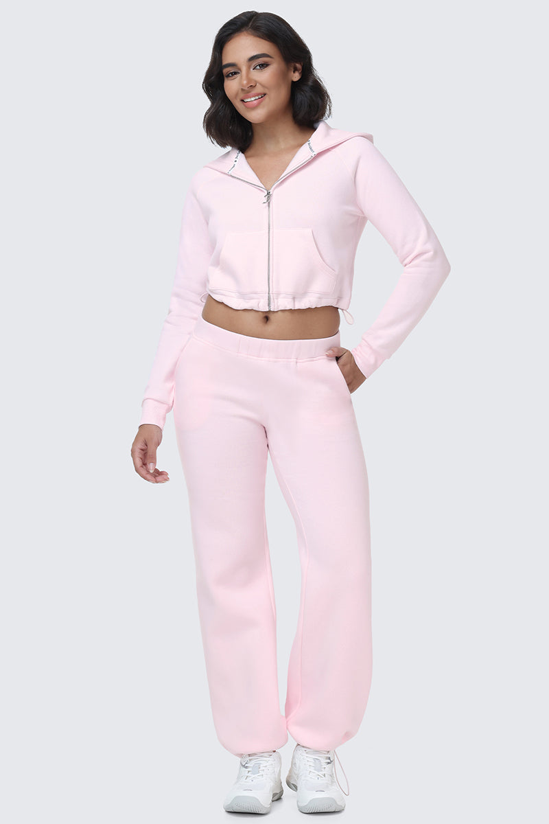 Embroidered Knit Cropped Hoodie - Image 6