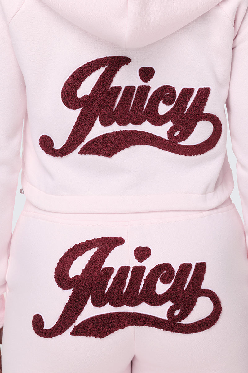Embroidered Knit Cropped Hoodie - Image 3
