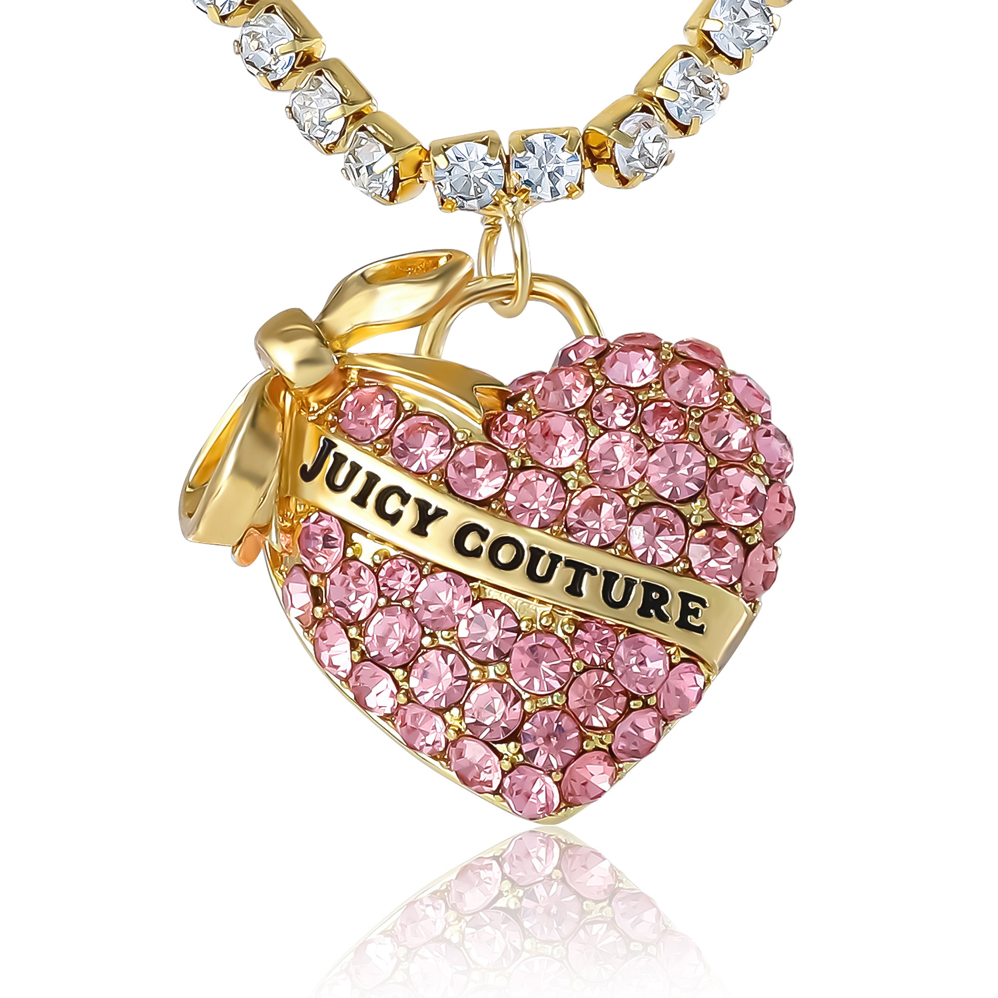 Pink Pav?? Heart Pendant Necklace - Image 4