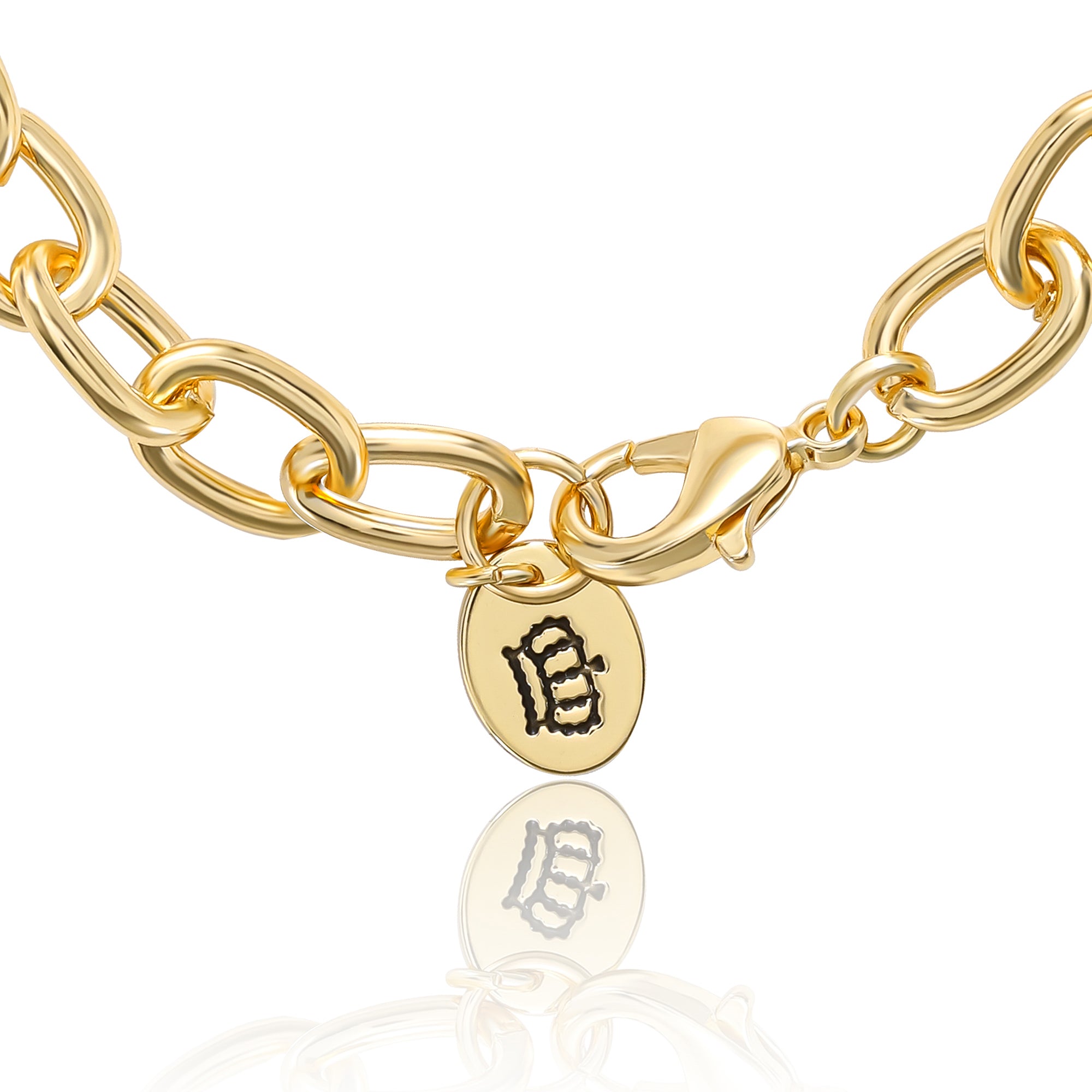 Pav?? Initial Charm Bracelet. Letter L - Image 4