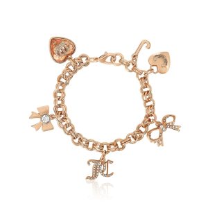 Charm Bracelet with Bow and Pave Details