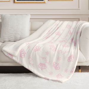 Plush Reversible Sherpa Throw Blanket