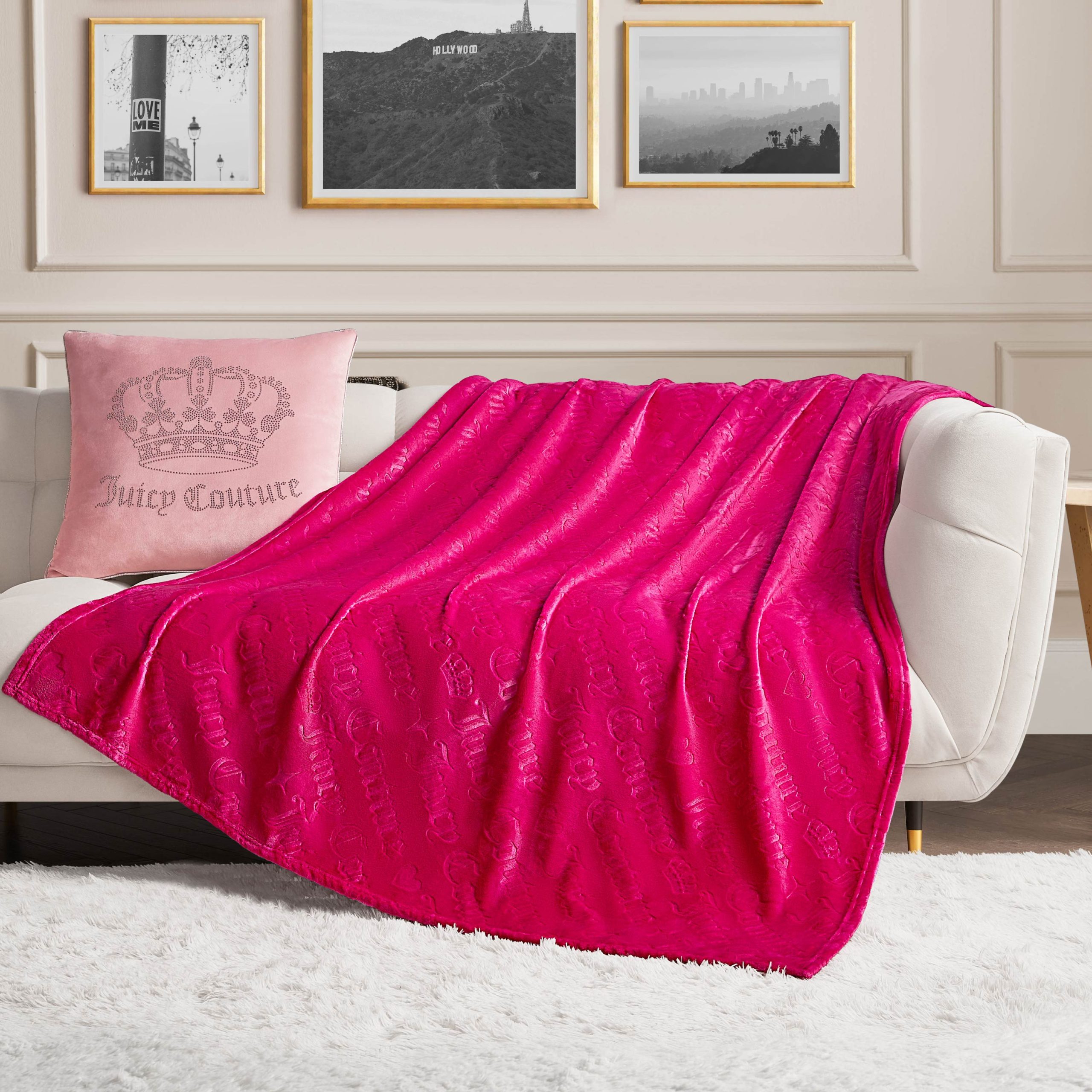 Embossed Plush Throw Blanket