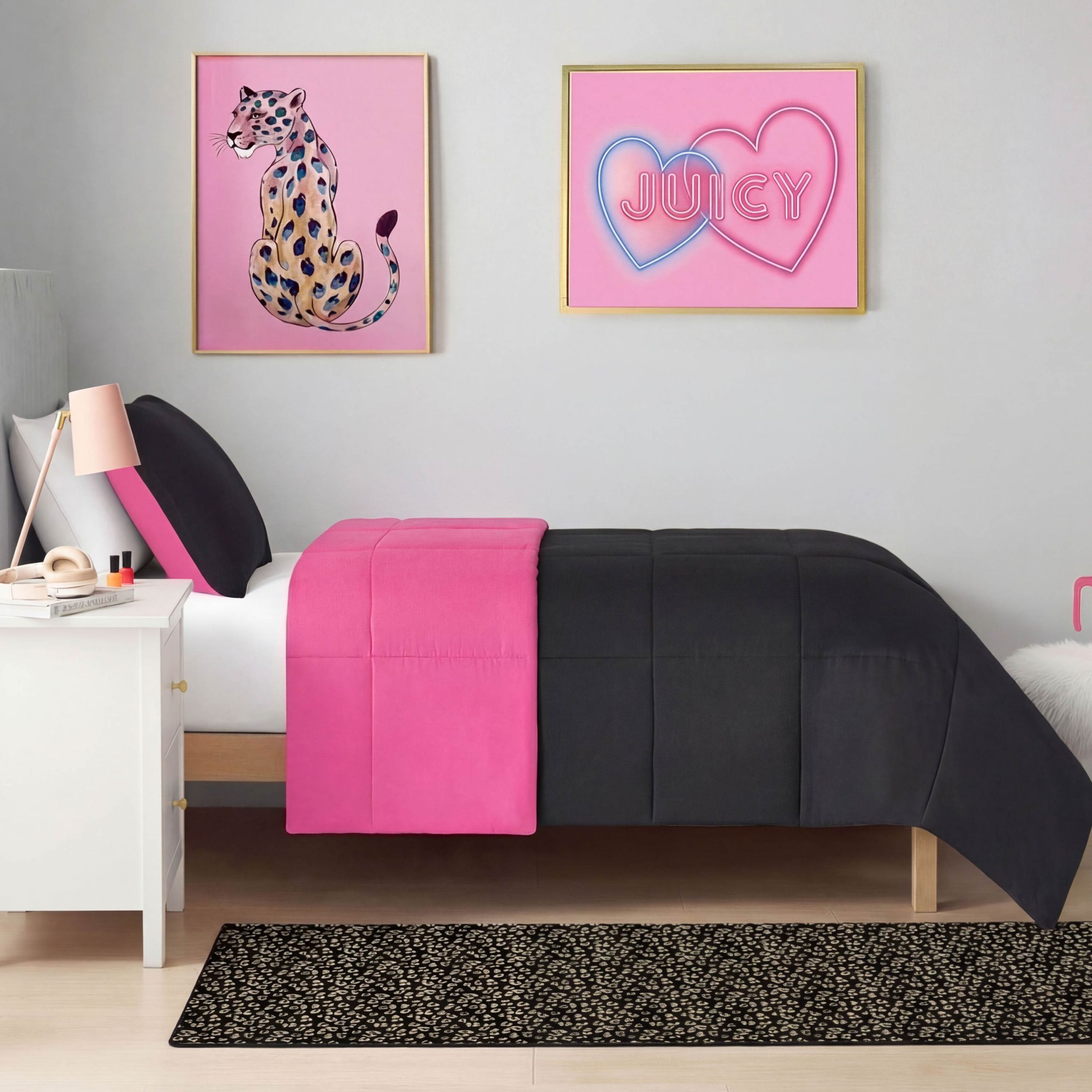 Metallic Leopard Plush Rug. 2' x 6' - Image 2