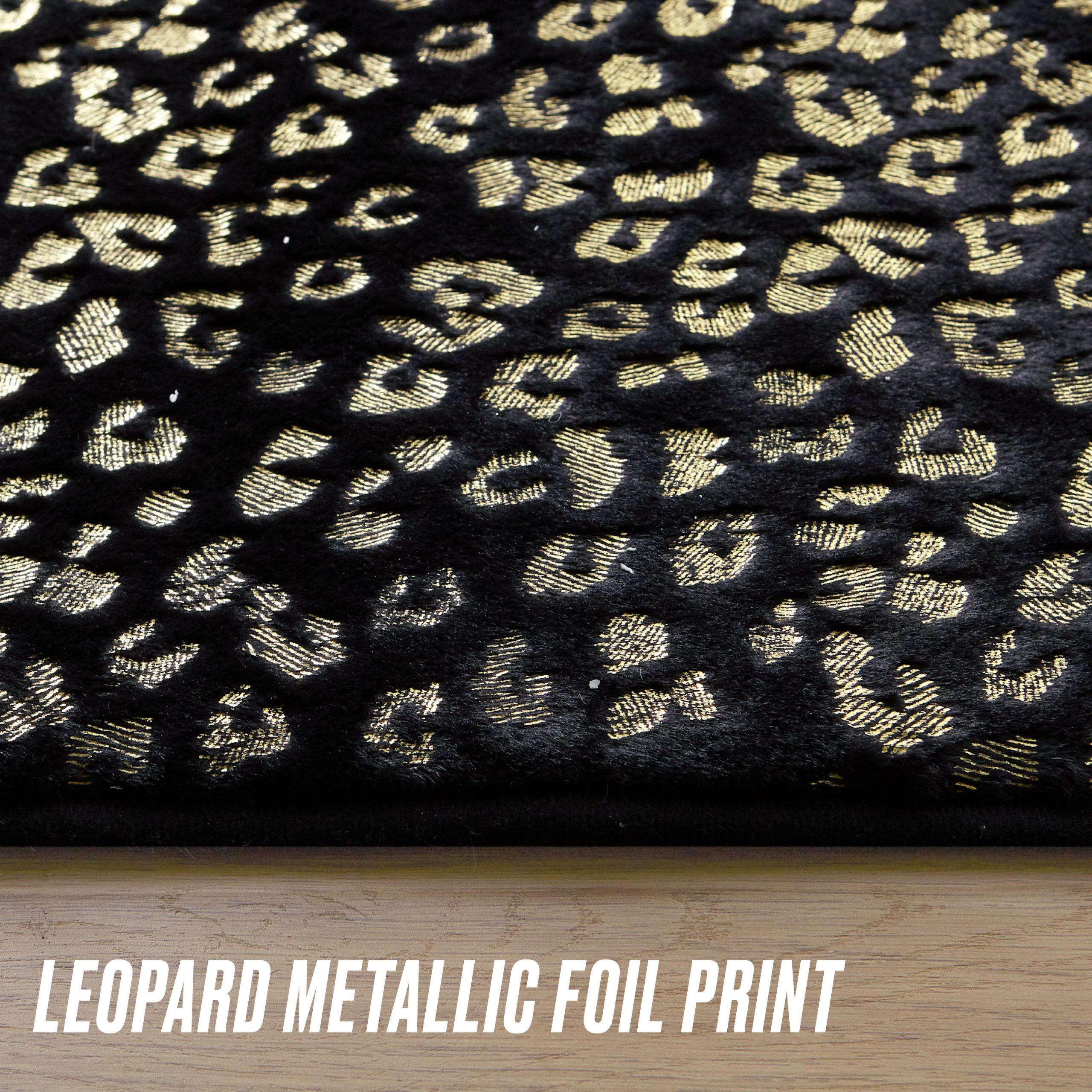 Metallic Leopard Plush Rug. 2' x 6' - Image 5