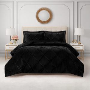 Kiss Pleat Micromink Comforter Set