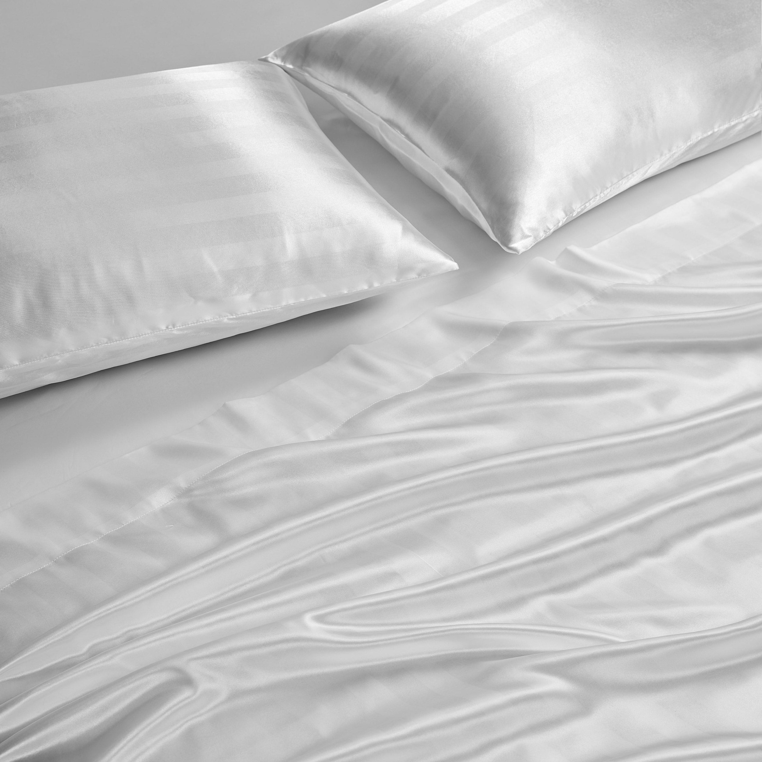 Damask Stripe Satin Sheet Set - Image 6