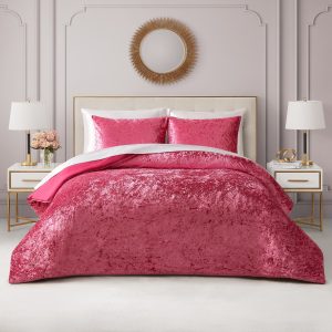 Crushed Velvet Comforter Set