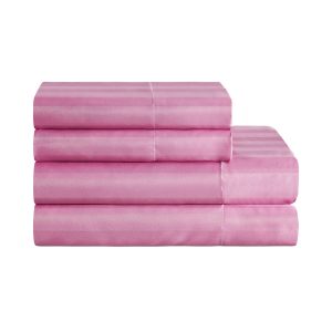 Damask Stripe Satin Sheet Set