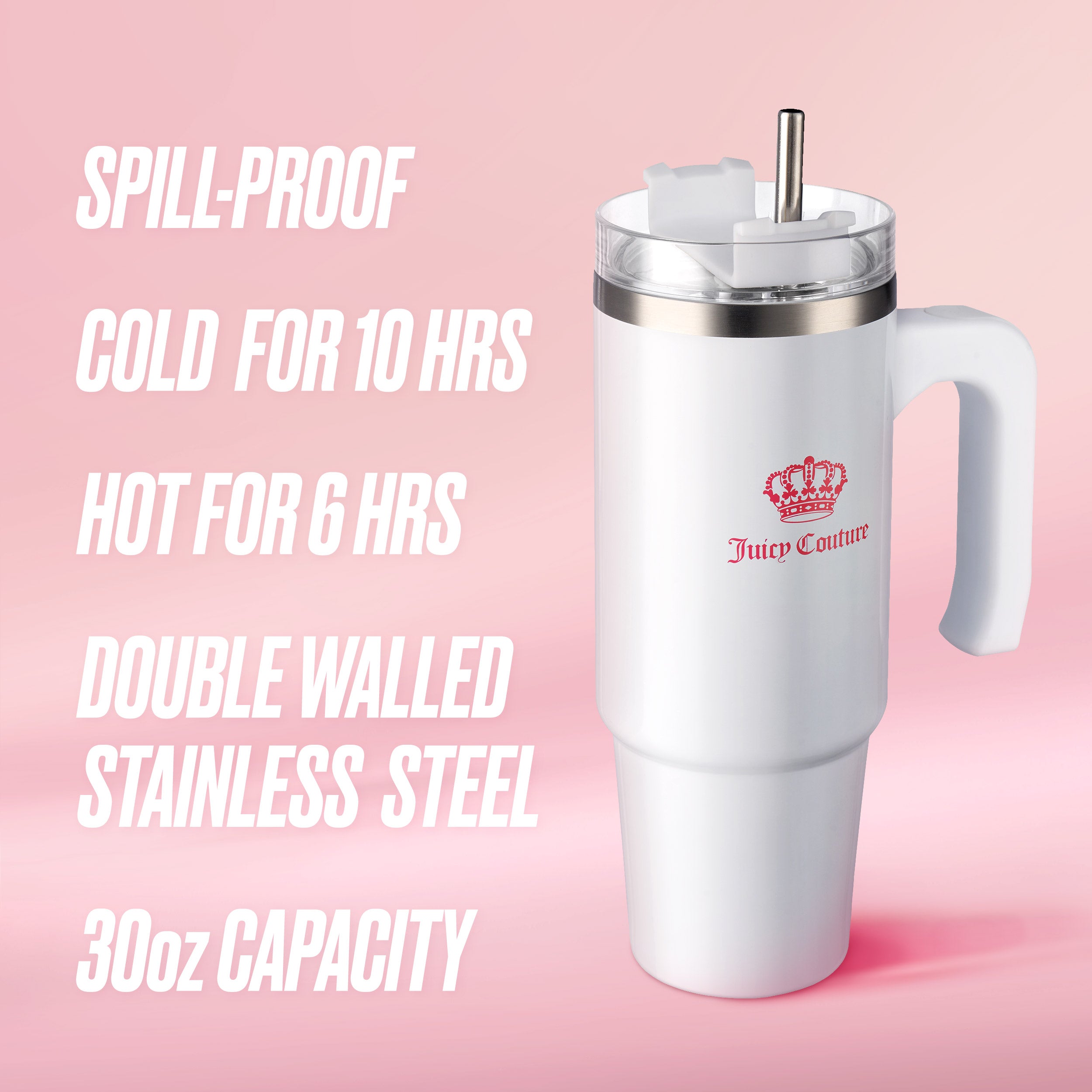 Glam Logo Stainless Steel Water Bottle - Image 3