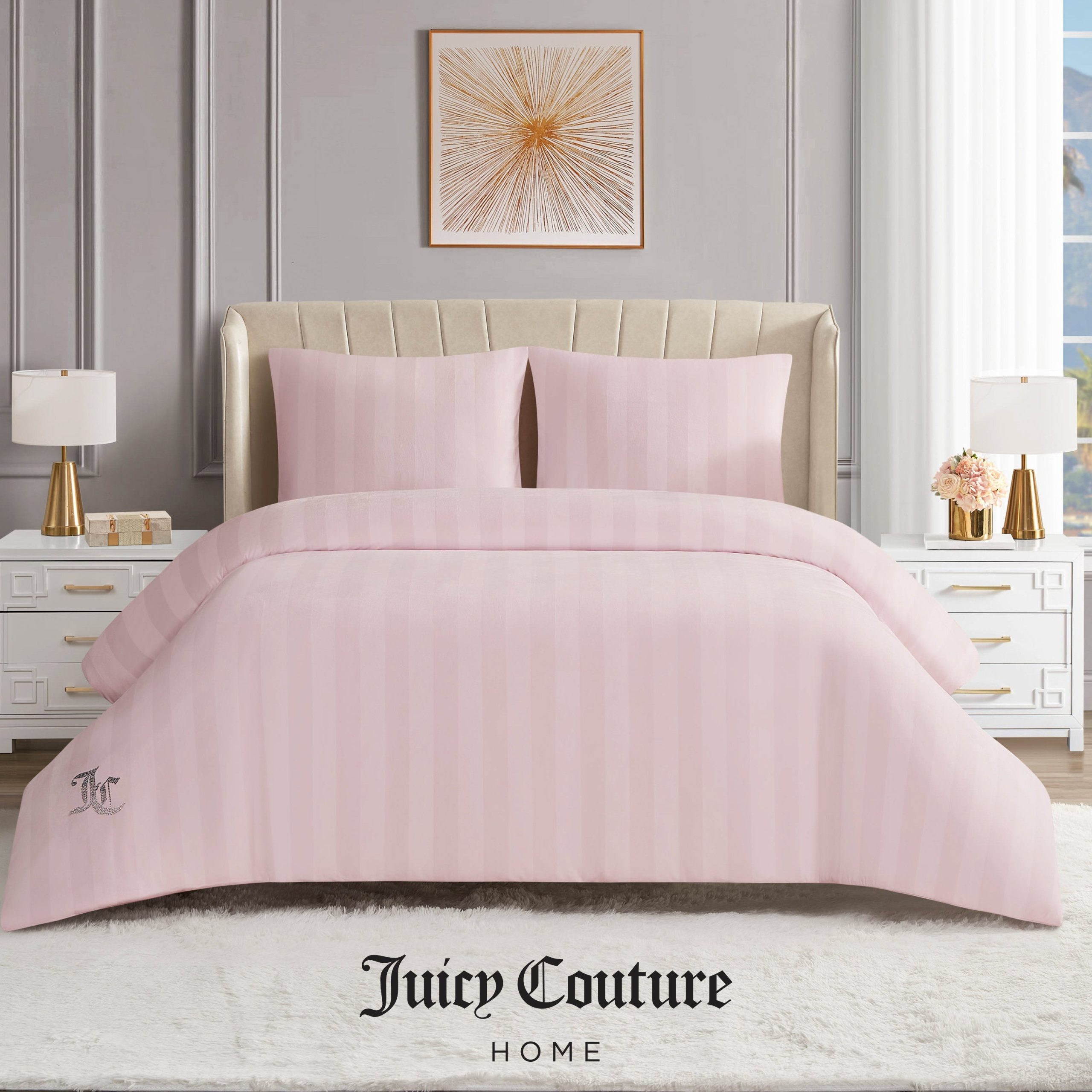 Jenny Velour Striped Jacquard Comforter Set - Image 5