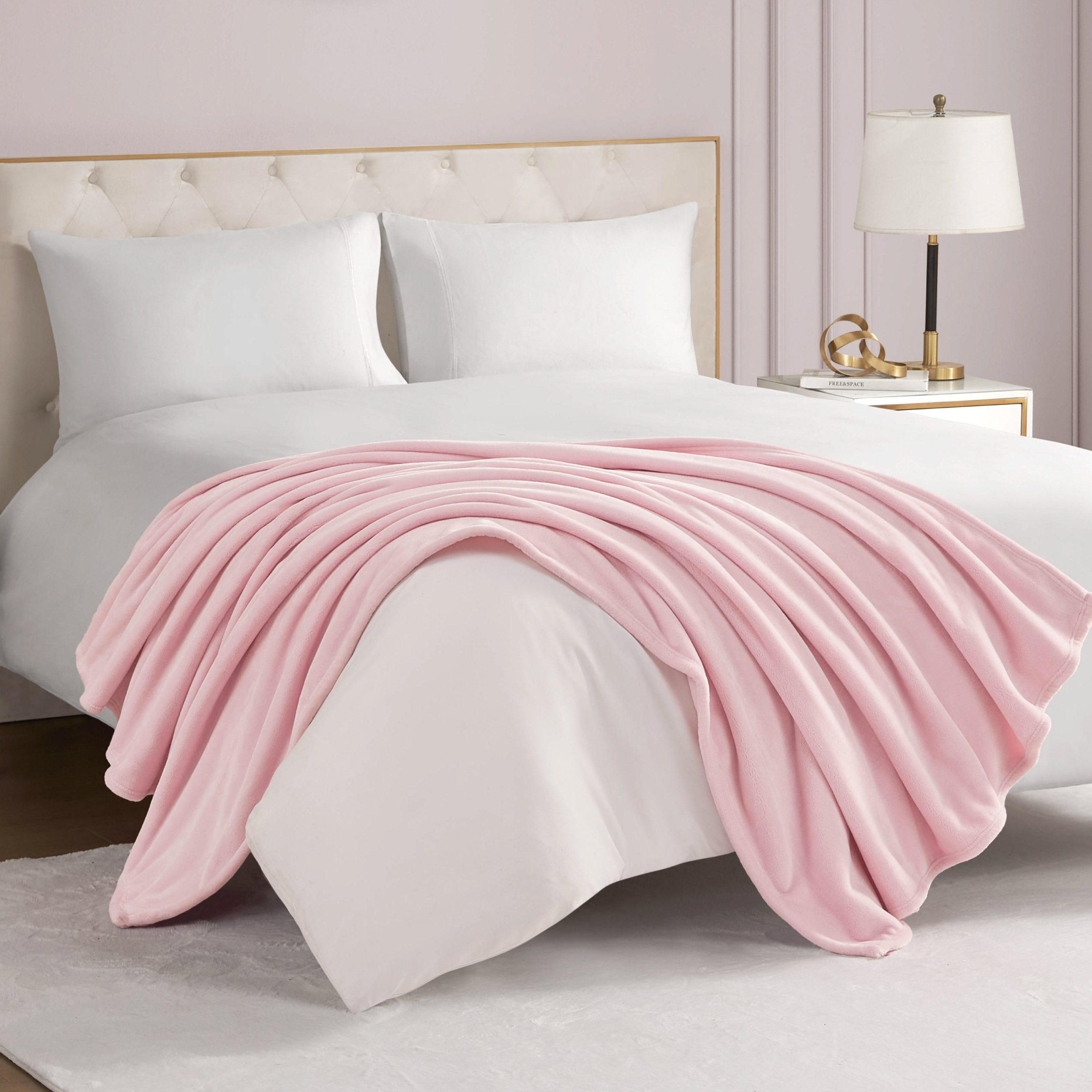 Solid Plush Throw Blanket