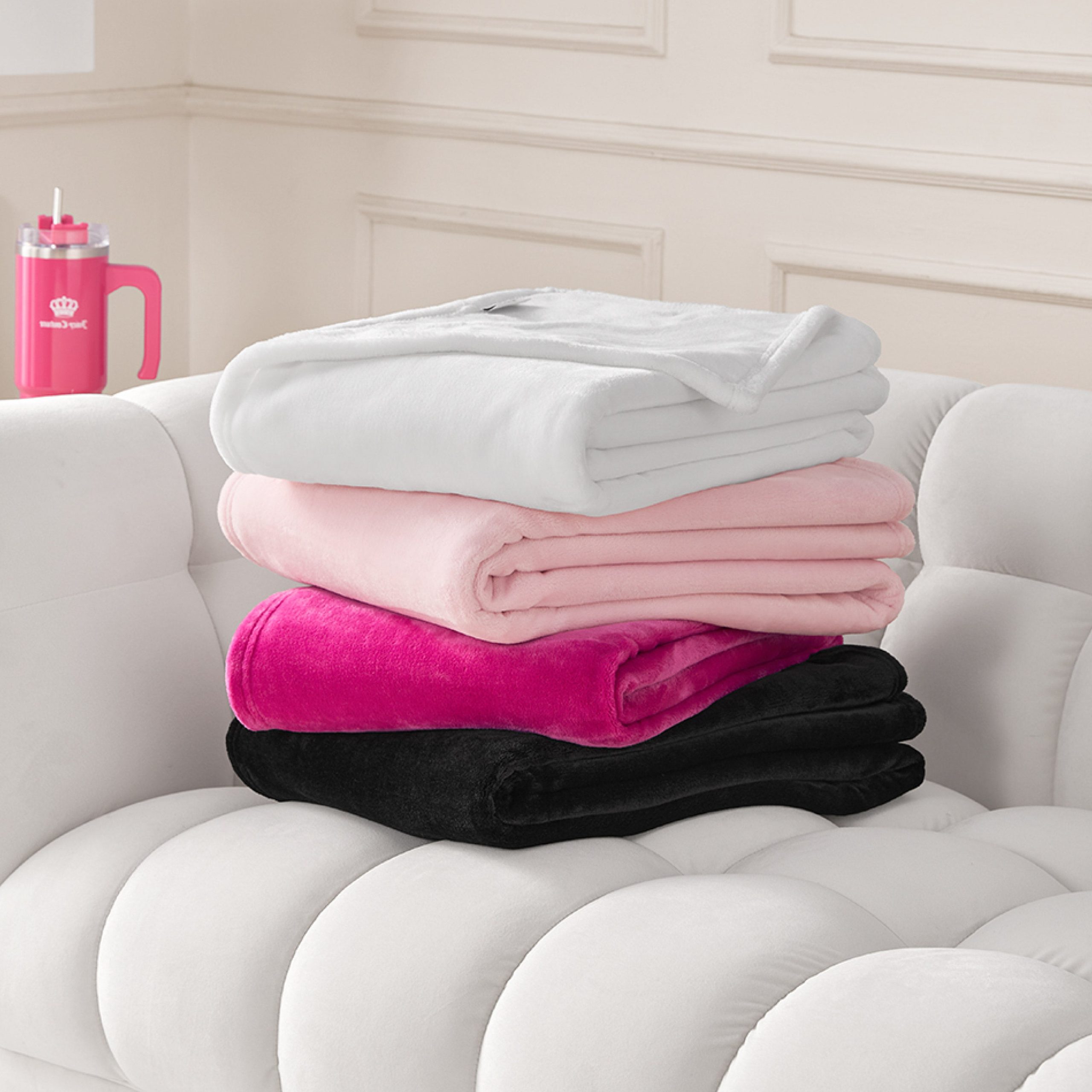 Solid Plush Throw Blanket - Image 4