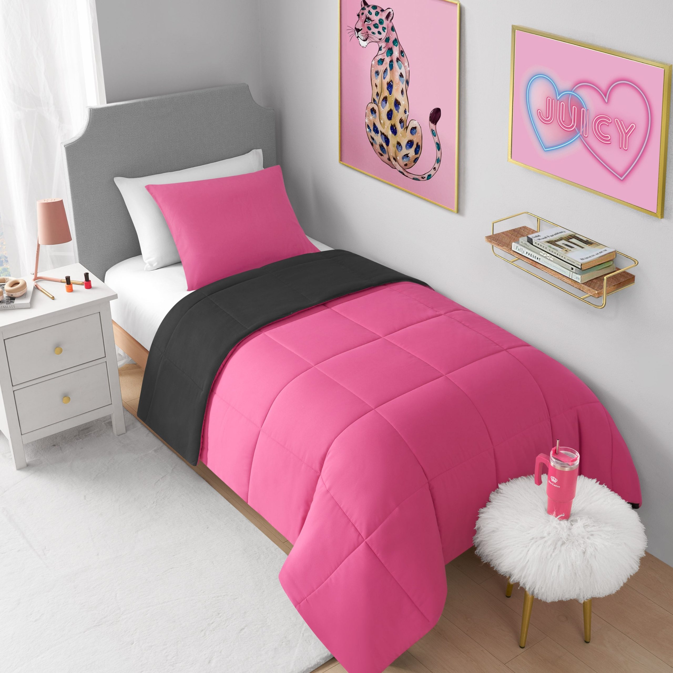 Box Stitch Reversible Comforter Set - Image 3
