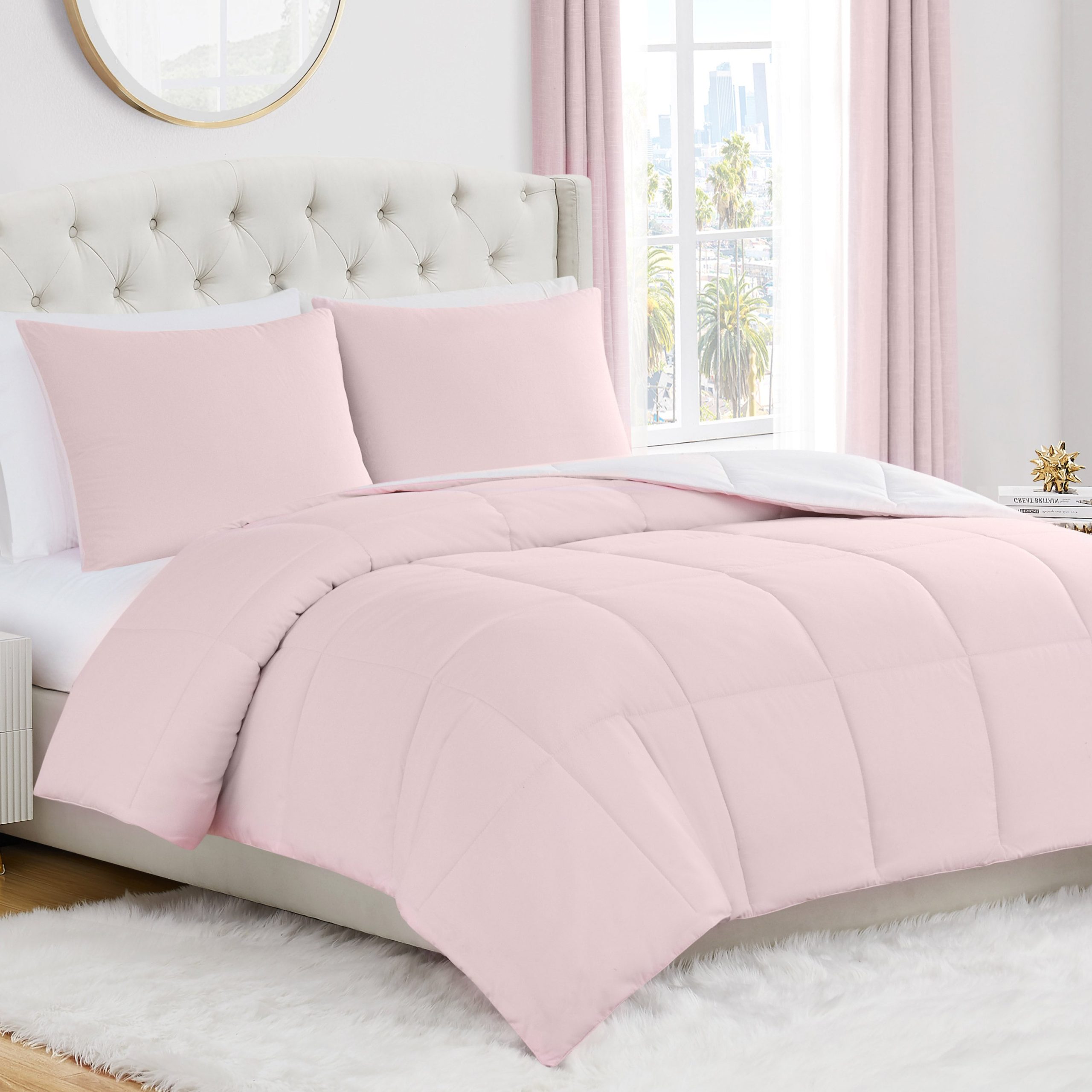 Box Stitch Reversible Comforter Set
