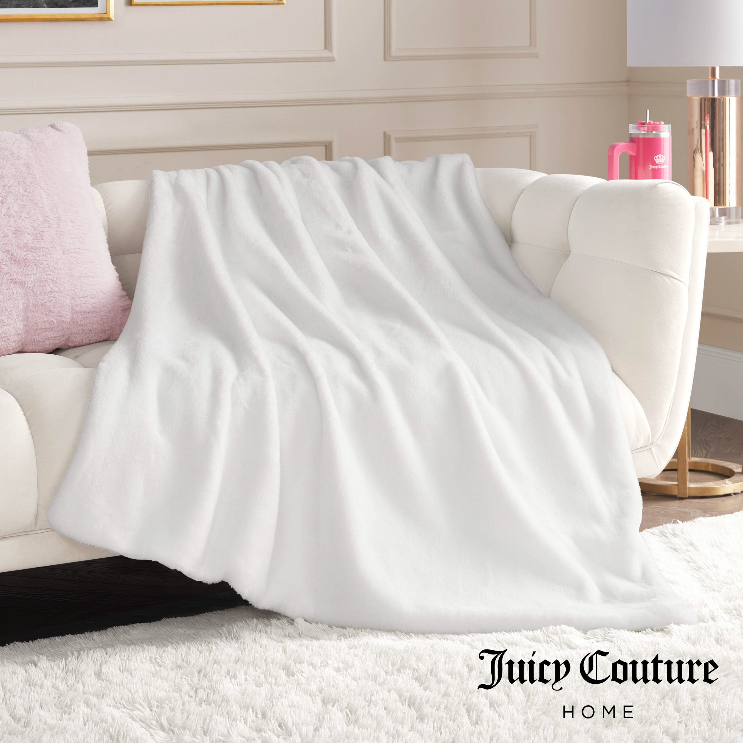 Solid Rabbit Mink Faux Fur Throw Blanket - Image 4