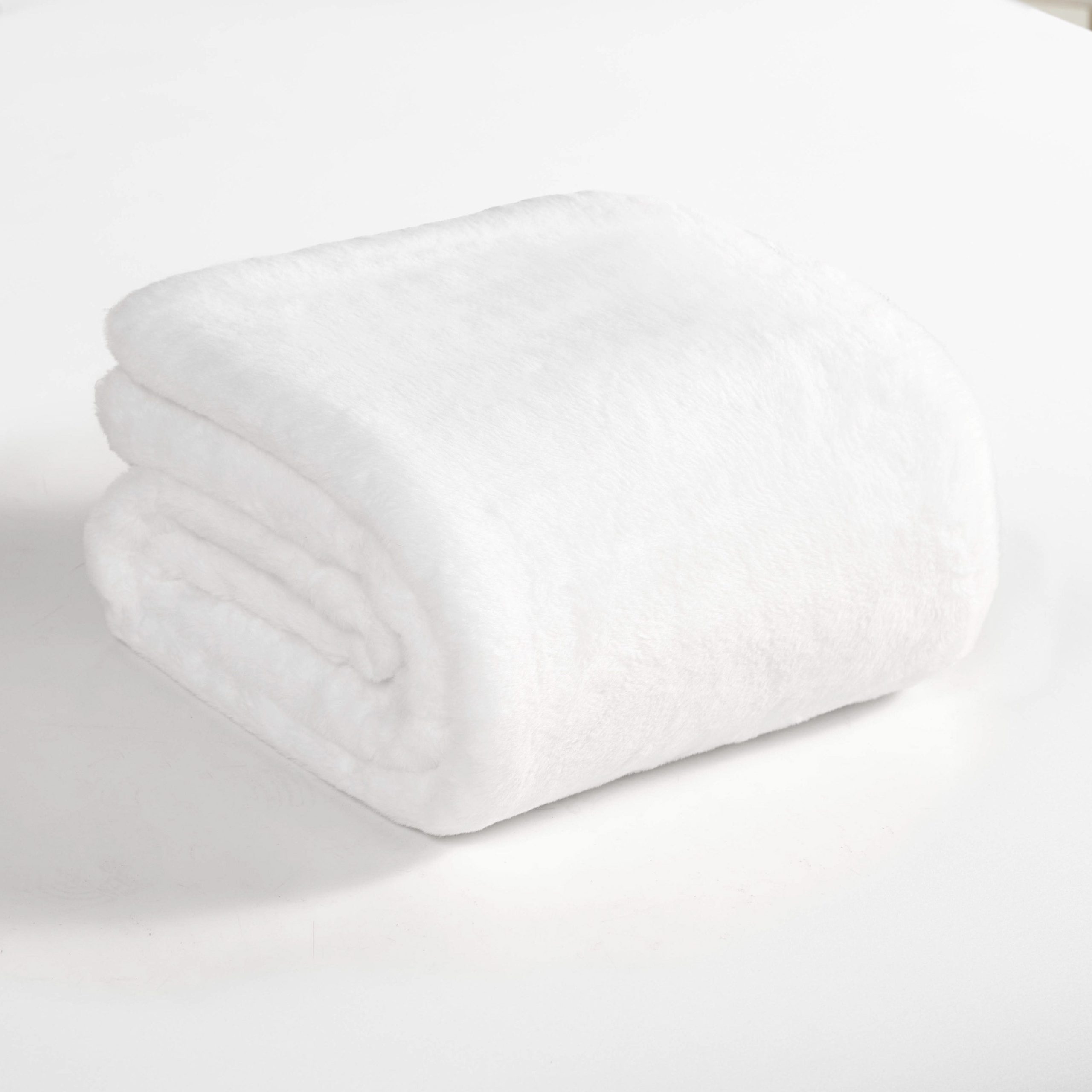 Solid Rabbit Mink Faux Fur Throw Blanket - Image 3