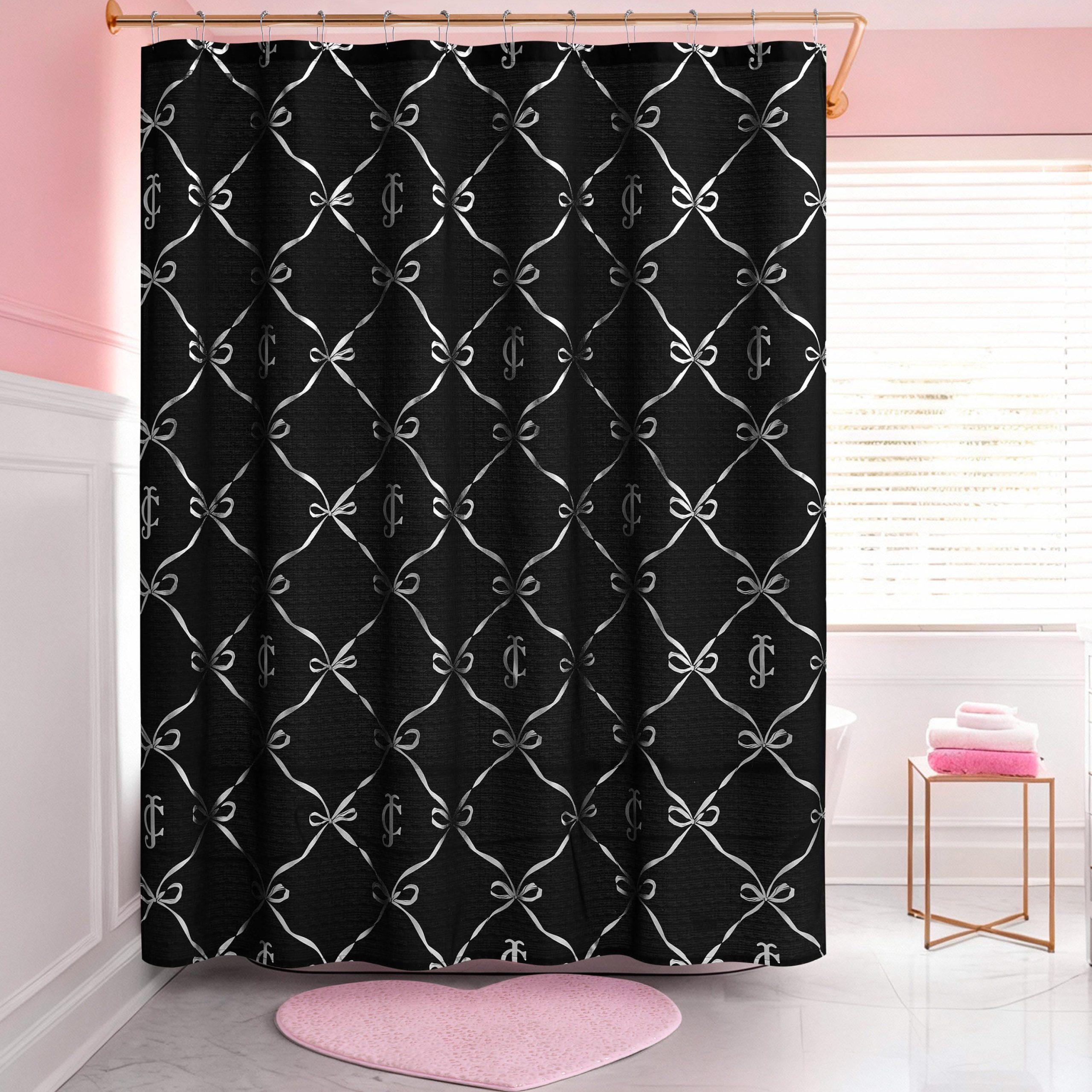 Shower Curtain and Hooks Set