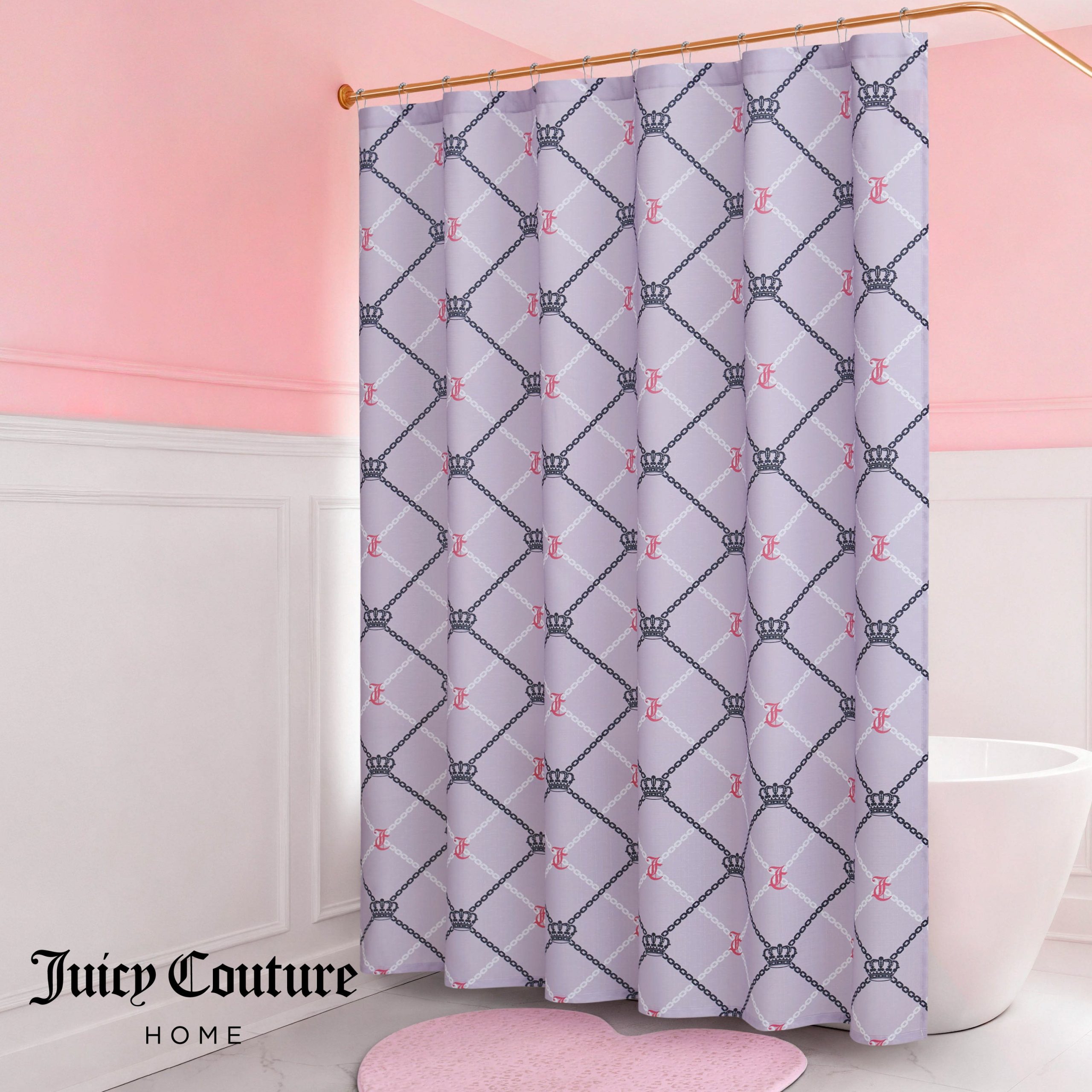 Shower Curtain and Hooks Set - Image 3