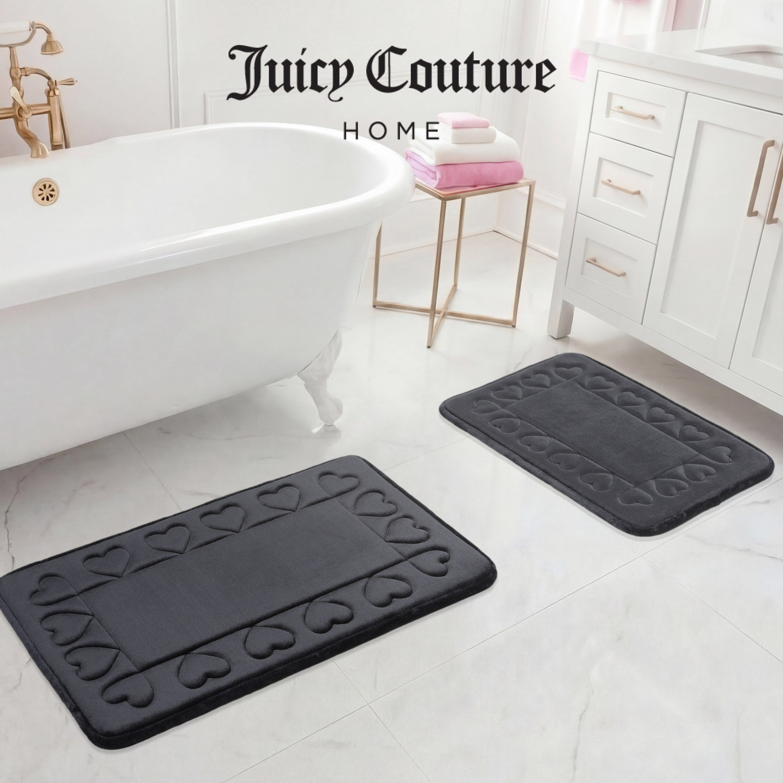 Quilted Memory Foam Bath Mat 2-Piece Set - Image 3
