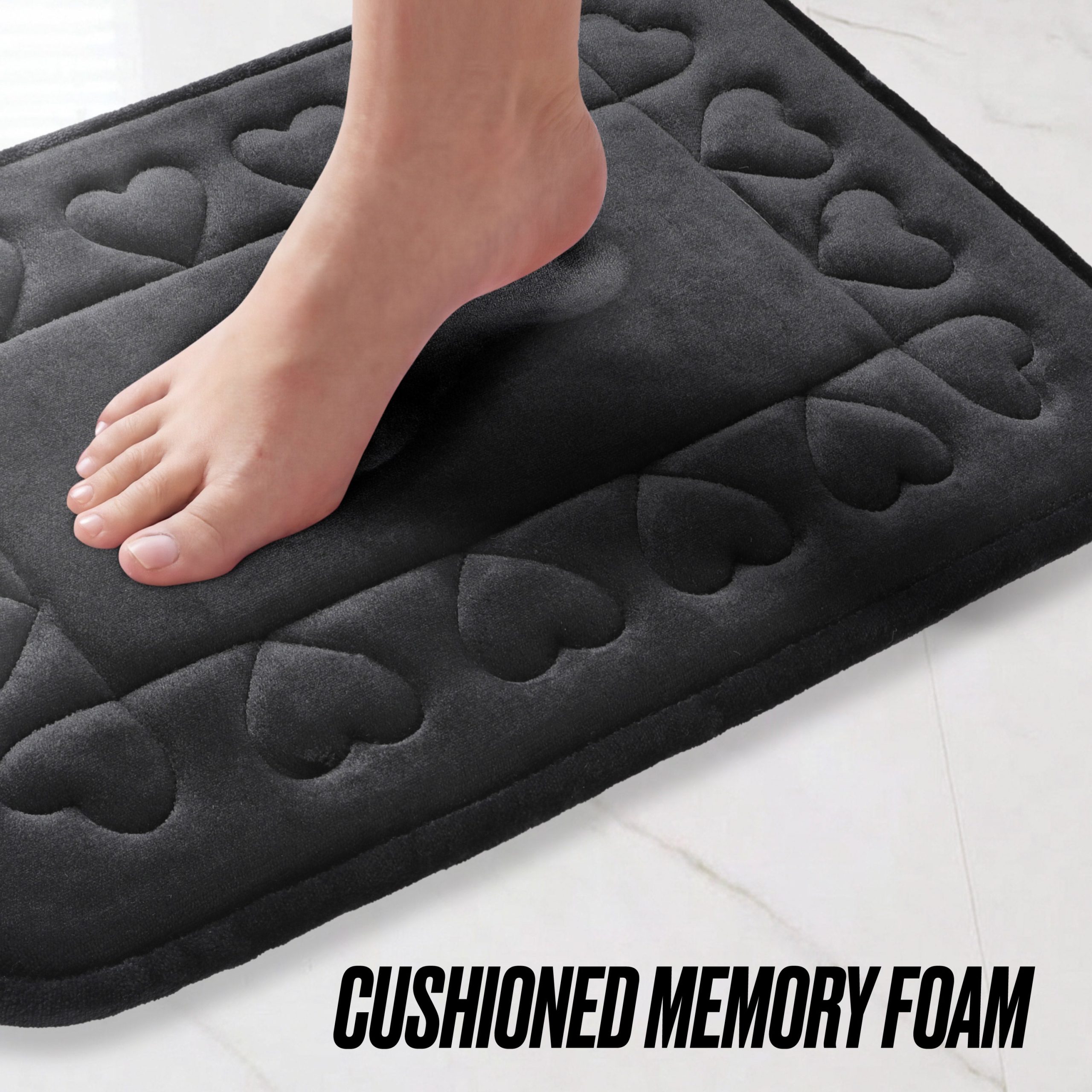 Quilted Memory Foam Bath Mat 2-Piece Set - Image 7