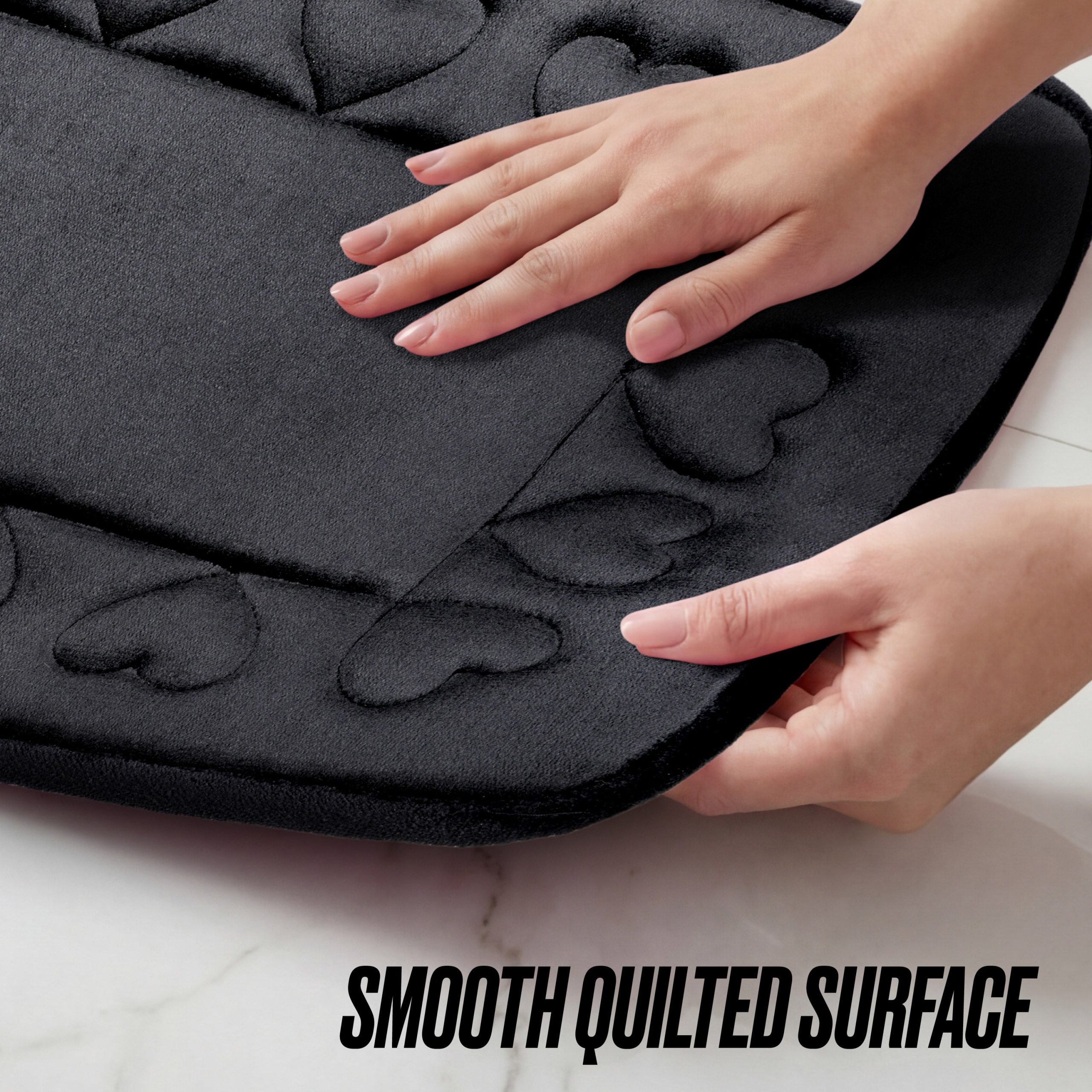 Quilted Memory Foam Bath Mat 2-Piece Set - Image 6