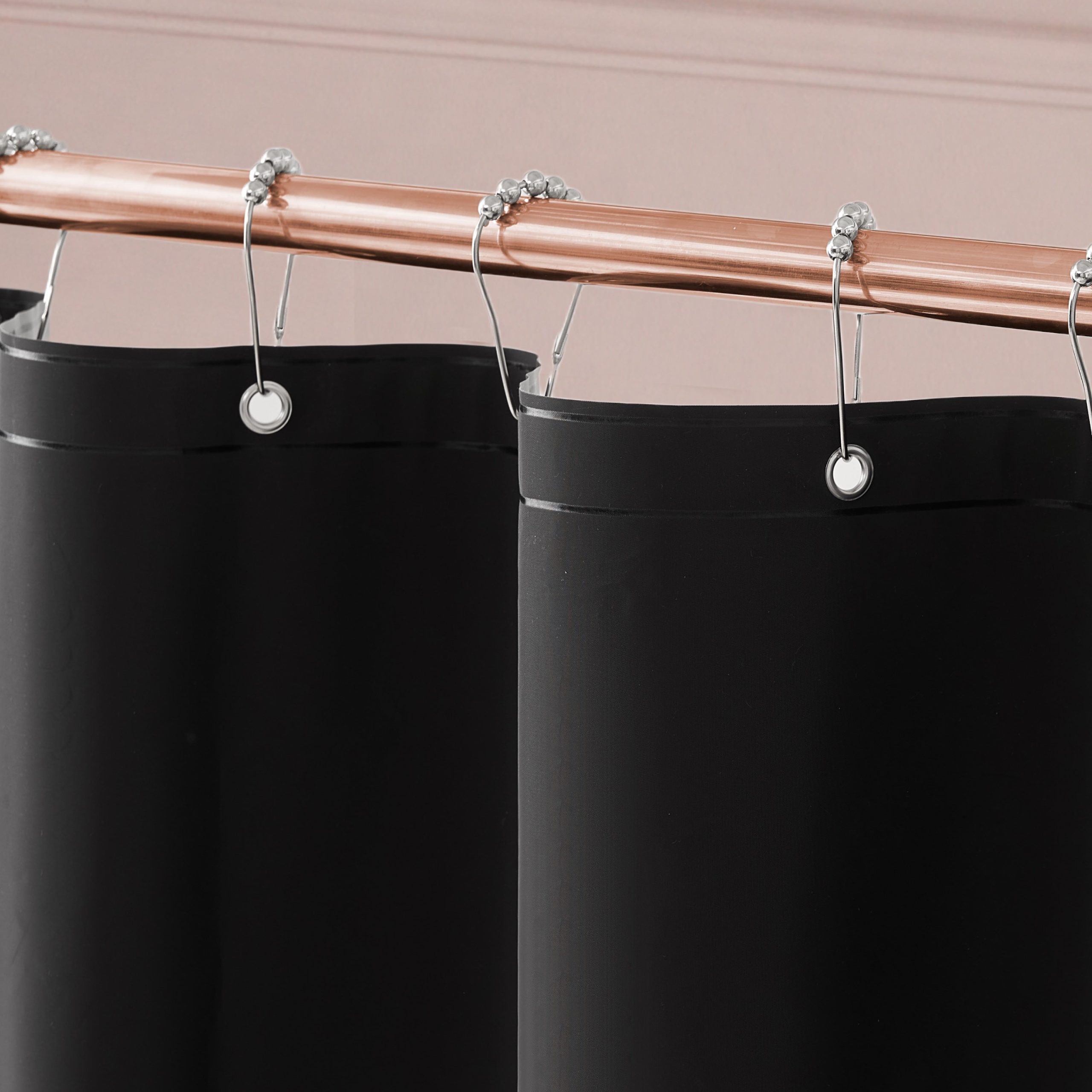 Shower Curtain with PEVA Liner and Hooks 14-Piece Set - Image 4