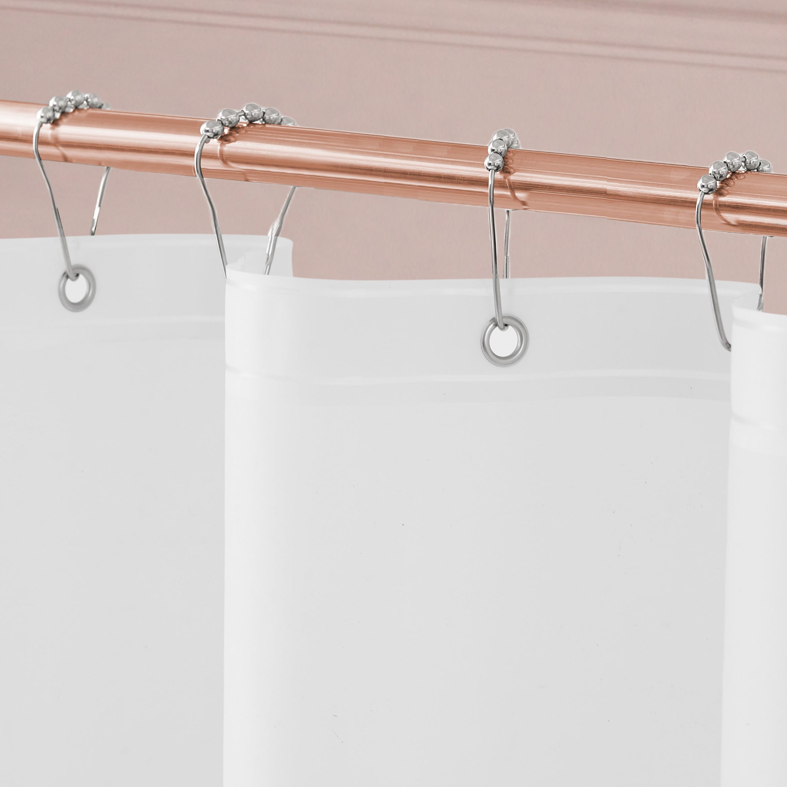 Shower Curtain with PEVA Liner and Hooks 14-Piece Set - Image 3