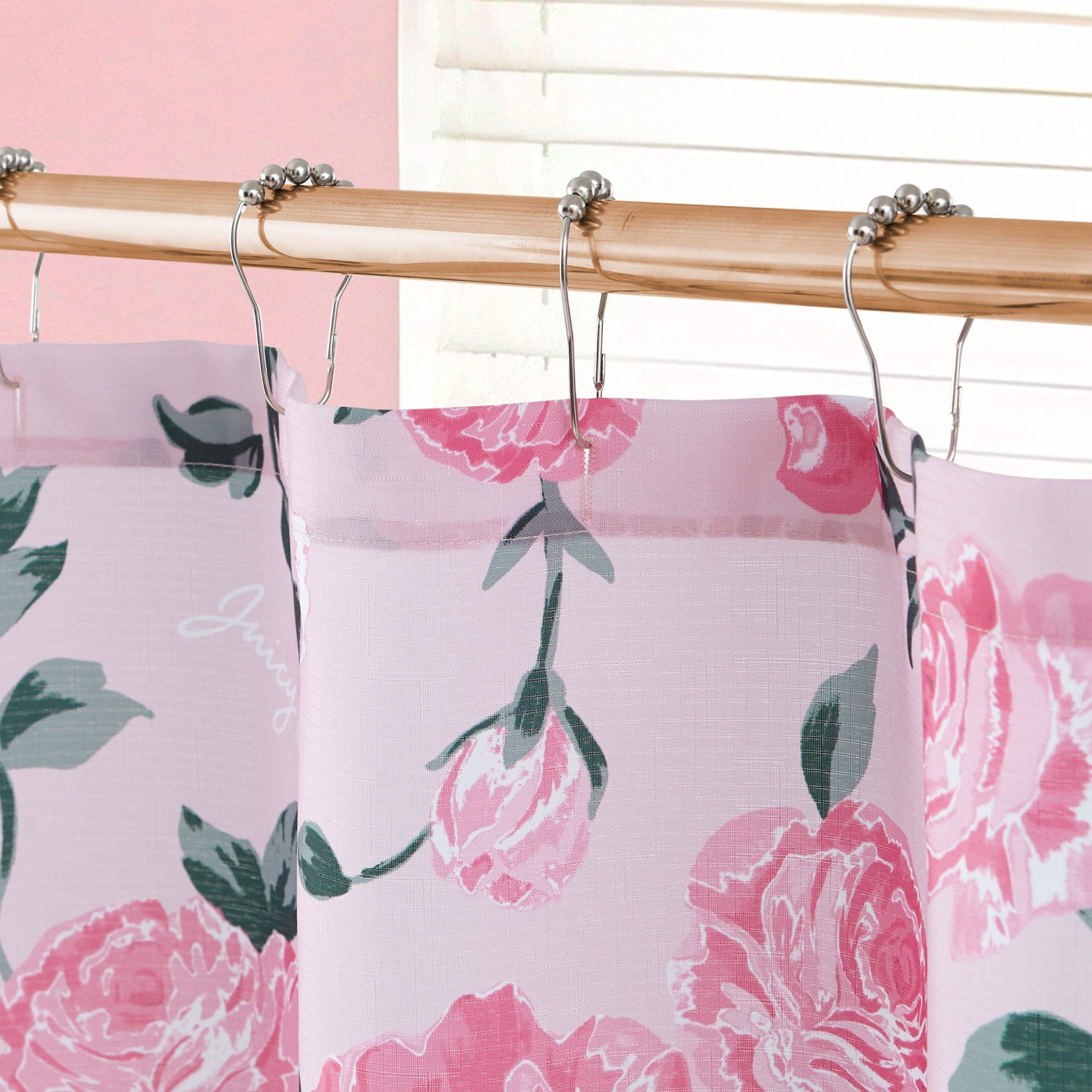 Shower Curtain and Hooks Set - Image 6