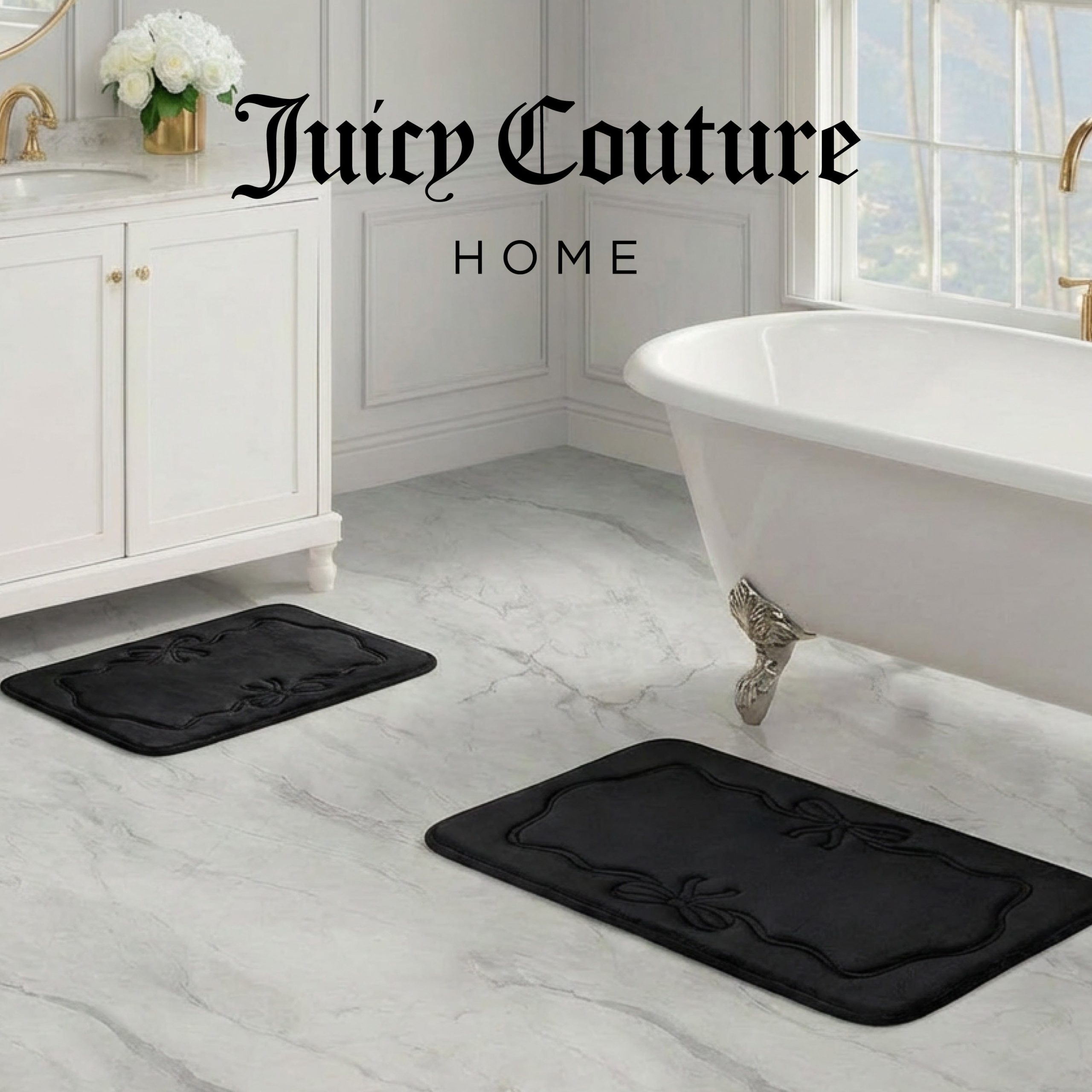 Quilted Memory Foam Bath Mat 2-Piece Set - Image 3